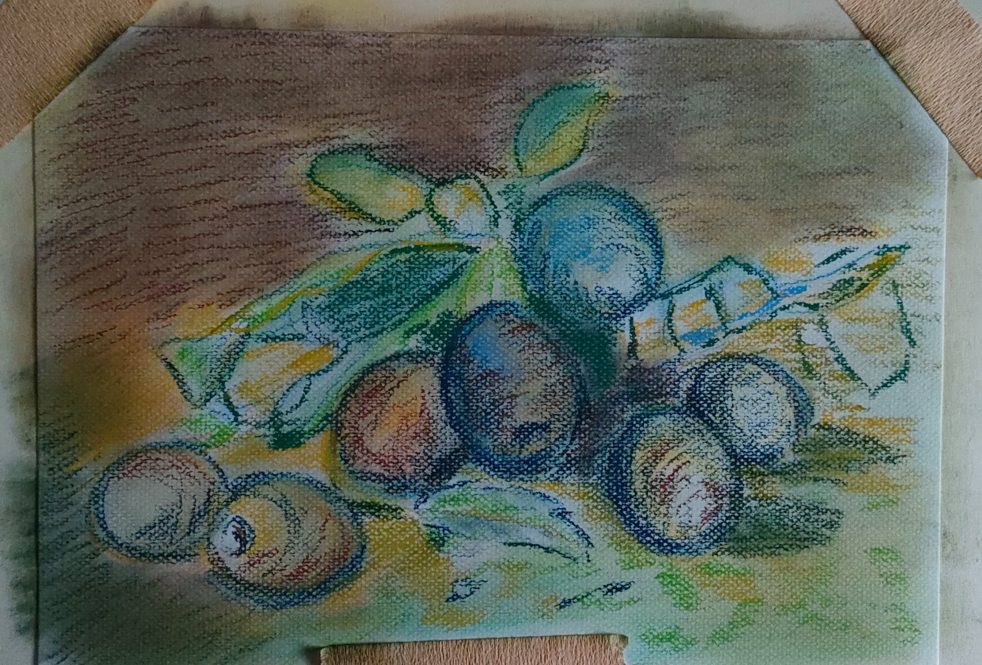 2026, Zátišie so slivkami, Pastel, Mgr. Zuzana Ferencová 